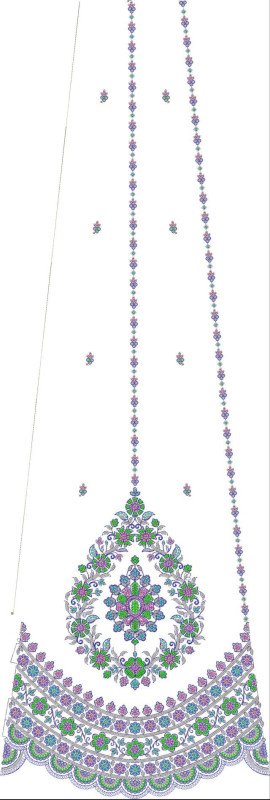 Beads Kali Lehenga Design