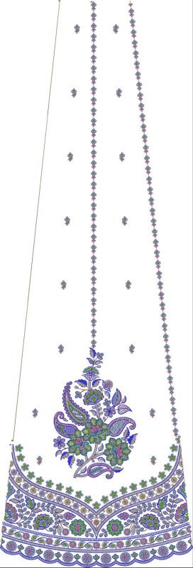 Beads Kali Lehenga Design