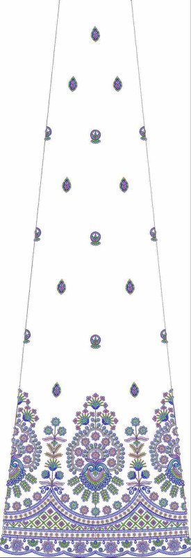 Beads Kali Lehenga Design