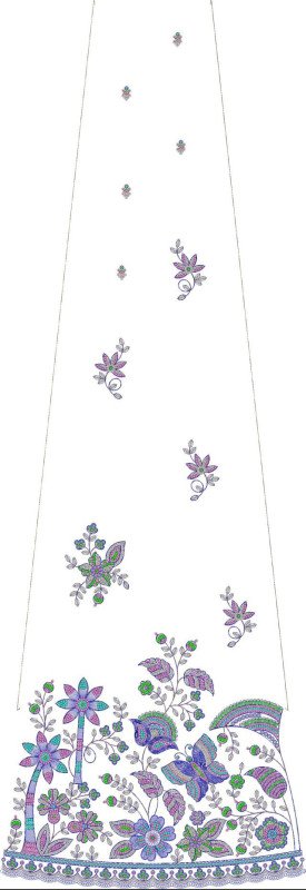 Beads Kali Lehenga Design