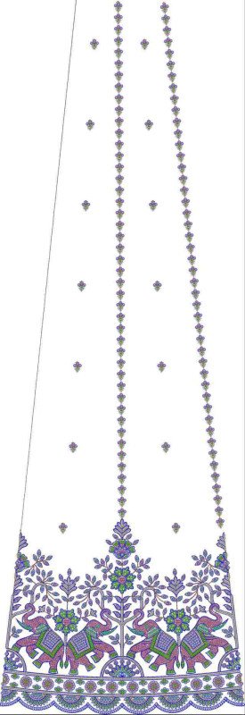 Beads Kali Lehenga Design