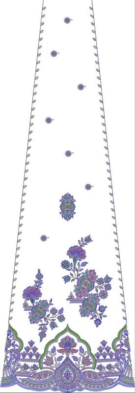 Beads Kali Lehenga Design