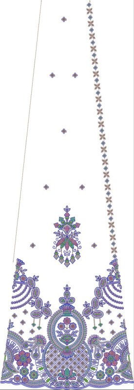 Beads Kali Lehenga Design