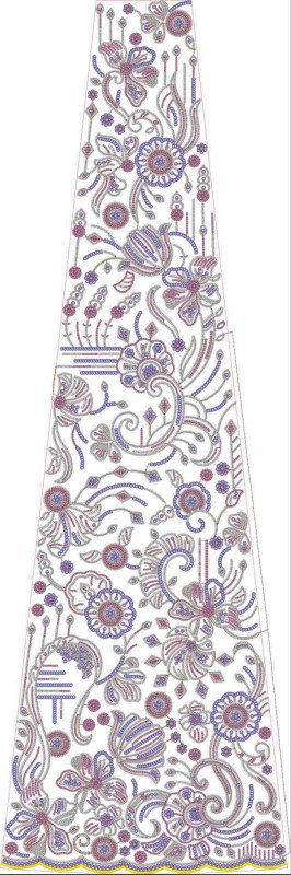 Beads Kali Lehenga Design
