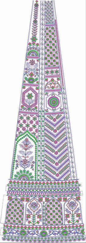 Beads Kali Lehenga Design