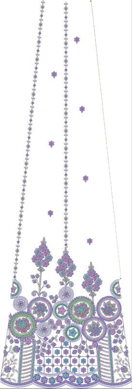 Beads Kali Lehenga Design