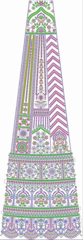 Beads Kali Lehenga Design
