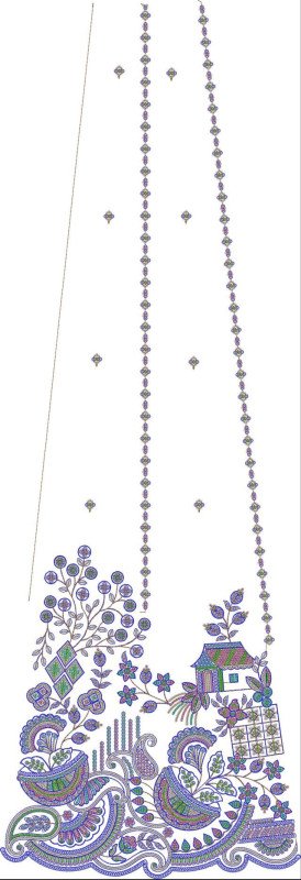 Beads Kali Lehenga Design