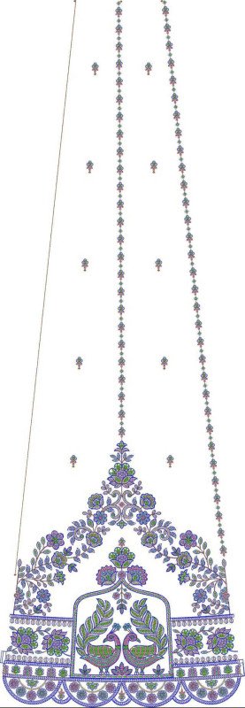 Beads Kali Lehenga Design