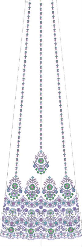 Beads Kali Lehenga Design