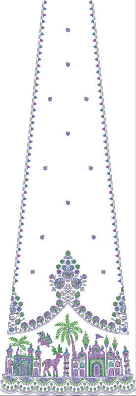 Beads Kali Lehenga Design