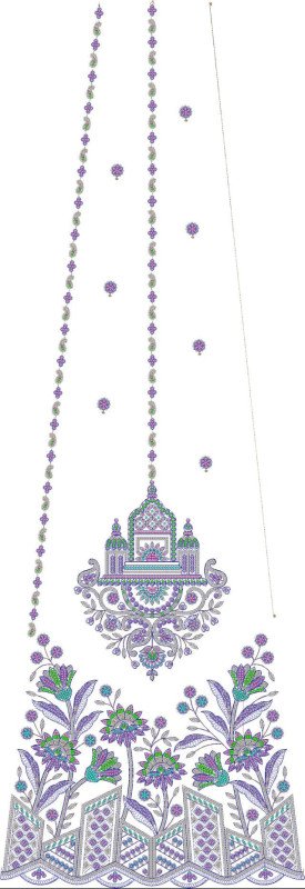 Beads Kali Lehenga Design