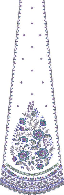 Beads Kali Lehenga Design